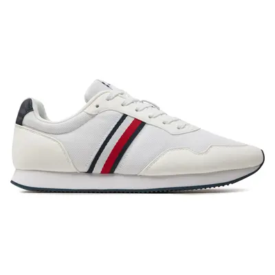 Sneakersy Tommy Hilfiger Lo Runner Mix FM0FM04958 Bílá