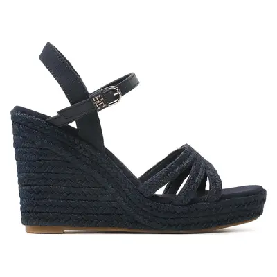 Espadrilky Tommy Hilfiger Essential Basic Wedge Sandal FW0FW07220 Tmavomodrá