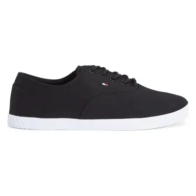 Tenisky Tommy Hilfiger Canvas Lace Up Sneaker FW0FW07805 Černá