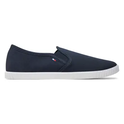 Tenisky Tommy Hilfiger Canvas Slip-On Sneaker FW0FW07806 Tmavomodrá