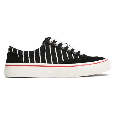 Tenisky Tommy Jeans Skate Canvas Stripes EM0EM01153 Černá