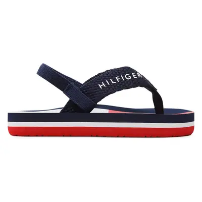 Sandály Tommy Hilfiger Flag Flap Flop T1B8-32917-0058 Tmavomodrá