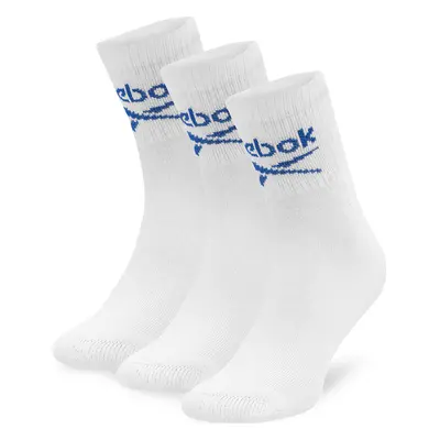 Sada 3 párů vysokých ponožek unisex Reebok R0255-SS24 (3-pack) Bílá