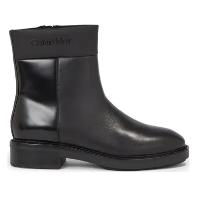 Polokozačky Calvin Klein Rubber Sole Ankle Boot Lg Wl HW0HW01700 Černá