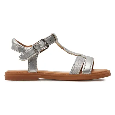 Sandály Geox J Sandal Karly Girl J4535H 0NFQD C1007 M Stříbrná