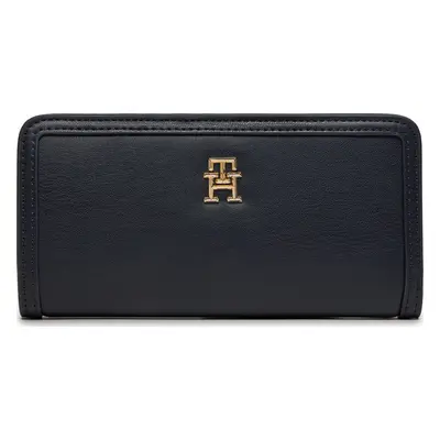 Velká dámská peněženka Tommy Hilfiger Th Monotype Large Slim Wallet AW0AW16210 Tmavomodrá