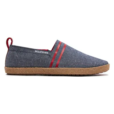 Espadrilky Tommy Hilfiger Hilfiger Espadrille C Chambray FM0FM04982 Tmavomodrá