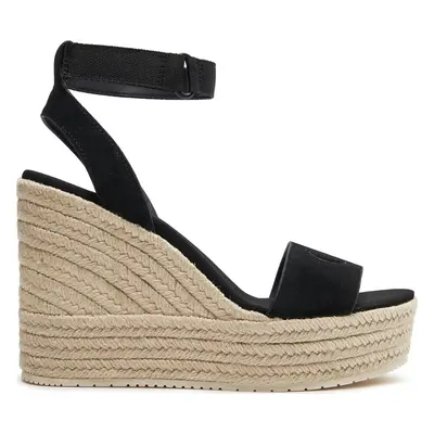 Espadrilky Calvin Klein Jeans Wedge Sandal Su Mg Btw YW0YW01026 Černá