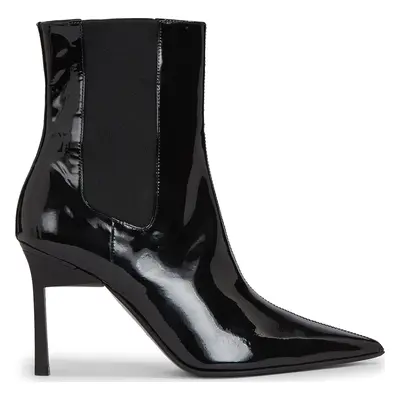 Polokozačky Calvin Klein Geo Stiletto Chelsea Boot 90-Pat HW0HW01809 Černá