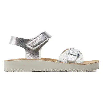 Sandály Geox J Sandal Costarei Gi J15EAB 0BNBL C0434 S Stříbrná