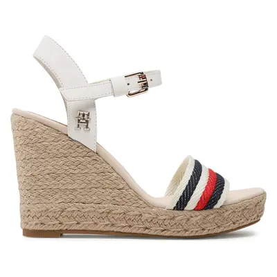 Espadrilky Tommy Hilfiger Corporate Wedge FW0FW07086 Bílá