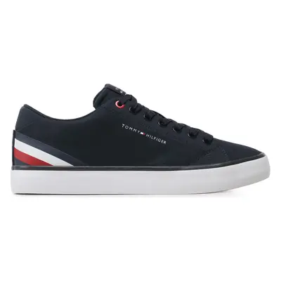 Tenisky Tommy Hilfiger Hi Vulc Core Low Stripes FM0FM04735 Tmavomodrá