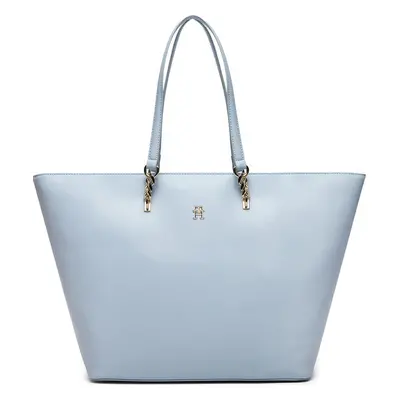 Kabelka Tommy Hilfiger Th Refined Tote AW0AW16112 Světle modrá