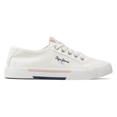 Tenisky Pepe Jeans Brady Girl Basic PGS30543 Bílá