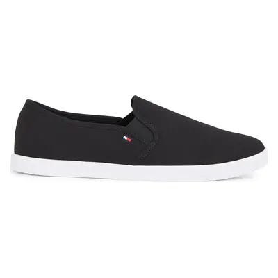 Tenisky Tommy Hilfiger Canvas Slip-On Sneaker FW0FW07806 Černá