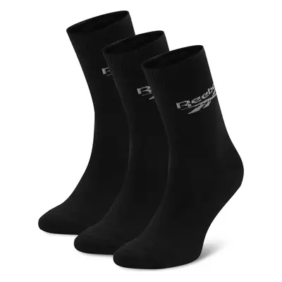 Sada 3 párů vysokých ponožek unisex Reebok R0367-SS24 (3-pack) Černá