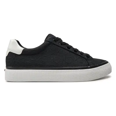 Sneakersy Calvin Klein Vulc Lace Up Diam Fox Mono Jacq HW0HW01907 Černá