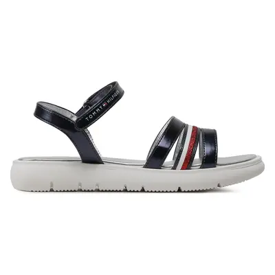 Sandály Tommy Hilfiger Stripes Velcro T4A2-32771-1372 S Tmavomodrá