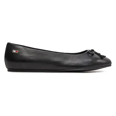 Baleríny Tommy Hilfiger Essential Chic Ballerina FW0FW08059 Černá