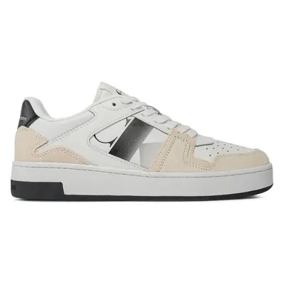 Sneakersy Calvin Klein Jeans Basket Cupsole Lace Mix Nbs Sat YW0YW01446 Bílá