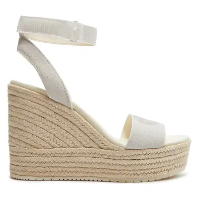 Espadrilky Calvin Klein Jeans Wedge Sandal Su Mg Btw YW0YW01026 Écru