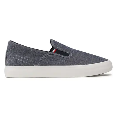 Tenisky Tommy Hilfiger Th Hi Vulc Core Low Slip On FM0FM04734 Tmavomodrá