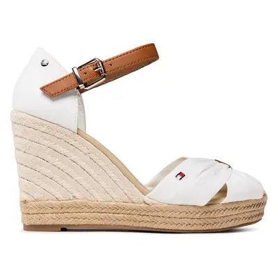 Espadrilky Tommy Hilfiger Basic Opened Toe High Wedge FW0FW04784 Bílá