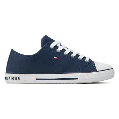 Plátěnky Tommy Hilfiger Low Cut Lace-Up Sneaker T3X4-32207-0890 S Tmavomodrá