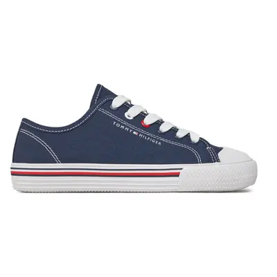 Plátěnky Tommy Hilfiger Low Cut Lace Up Sneaker T3X9-33324-0890 S Tmavomodrá