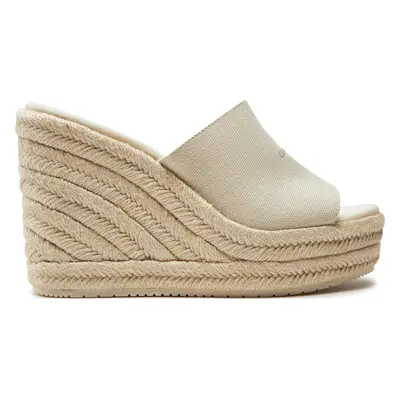 Espadrilky Calvin Klein Jeans Slide Wedge Rope Sandal Ml Btw YW0YW01356 Écru