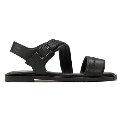 Sandály Calvin Klein Jeans Flat Sandal V3A2-80825-1688 M Černá