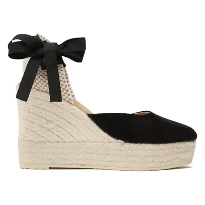 Espadrilky Manebi Wedge Espadrilles K 1.0 WV Černá