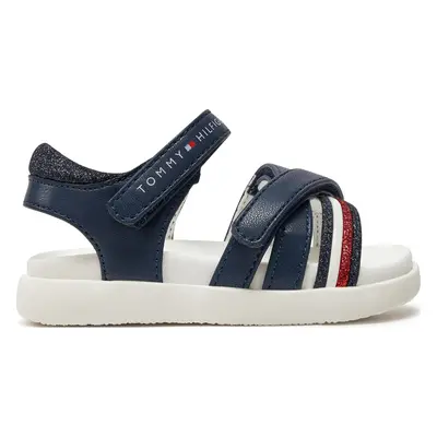 Sandály Tommy Hilfiger Strippes Velcro Sanadal T1A2-33234-0326 M Tmavomodrá