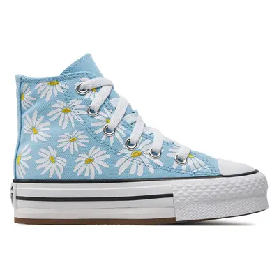 Plátěnky Converse Chuck Taylor All Star Lift Platform Floral A06338C Modrá