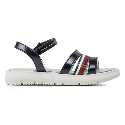 Sandály Tommy Hilfiger Stripes Velcro T4A2-32771-1372 M Tmavomodrá