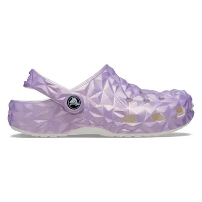 Nazouváky Crocs Classic Iridescent Geo Clog 209841 Fialová