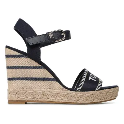 Espadrilky Tommy Hilfiger Seasonal Webbing Wedge FW0FW07088 Tmavomodrá