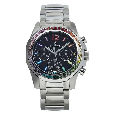 Hodinky Festina Boyfriend Chronograph 20606/3 Stříbrná