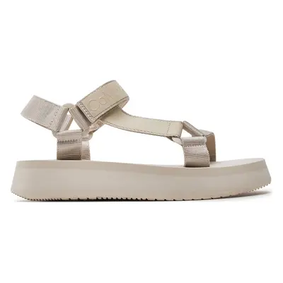 Sandály Calvin Klein Jeans Sandal Velcro Webbing Dc YW0YW01353 Béžová