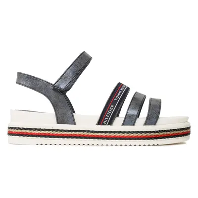 Sandály Tommy Hilfiger Platform Velcro Sandal T3A2-32763-0568 S Tmavomodrá