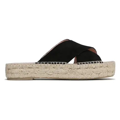 Espadrilky Manebi Double Sole X Bands Sandals K 1.0 DX Černá