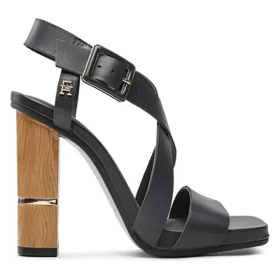 Sandály Tommy Hilfiger Hardware Block High Heel FW0FW07016 Tmavomodrá