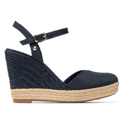 Espadrilky Tommy Hilfiger Basic Closed Toe High Wedge FW0FW04786 Tmavomodrá