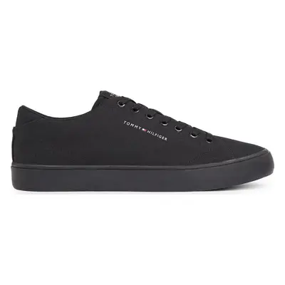 Tenisky Tommy Hilfiger Th Hi Vulc Low Canvas FM0FM04882 Černá