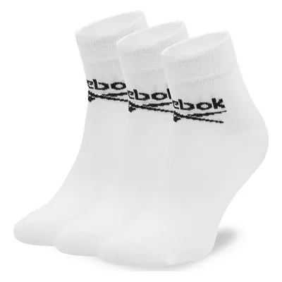 Sada 3 párů vysokých ponožek unisex Reebok R0429-SS24 (3-pack) Bílá