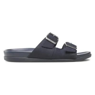 Nazouváky Tommy Hilfiger Hilfiger Nubuck Buckles Sandal FM0FM04459 Tmavomodrá