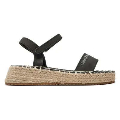 Espadrilky Calvin Klein Jeans Rope Wedge V3A7-80839-1708 S Černá