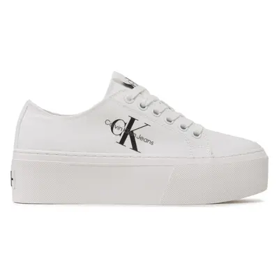 Tenisky Calvin Klein Jeans Cupsole Low Txt YW0YW01033 Bílá