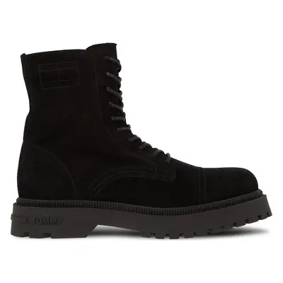 Turistická obuv Tommy Jeans Tjm Casual Boot Suede EM0EM01336 Černá