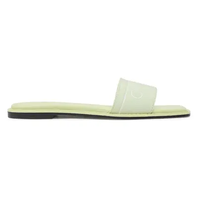 Nazouváky Calvin Klein Squared Flat Slide He HW0HW00817 Zelená